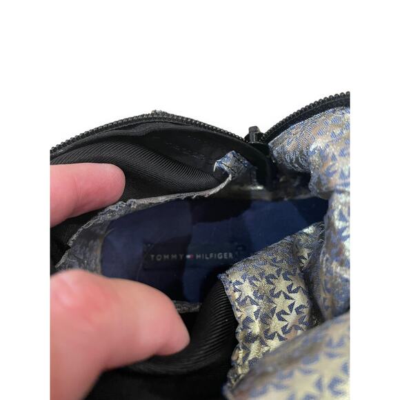 TOMMY HILFIGER Andrea Roller 2 Buckle Sparkle Riding Boot BLACK STRETCH sz 5 - Picture 8 of 8